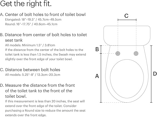 Miniatura 32 de Brondell Swash - Asiento de inodoro eléctrico con boquilla oscilante, secador de aire caliente, luz nocturna, control remoto, alargado, color blanco