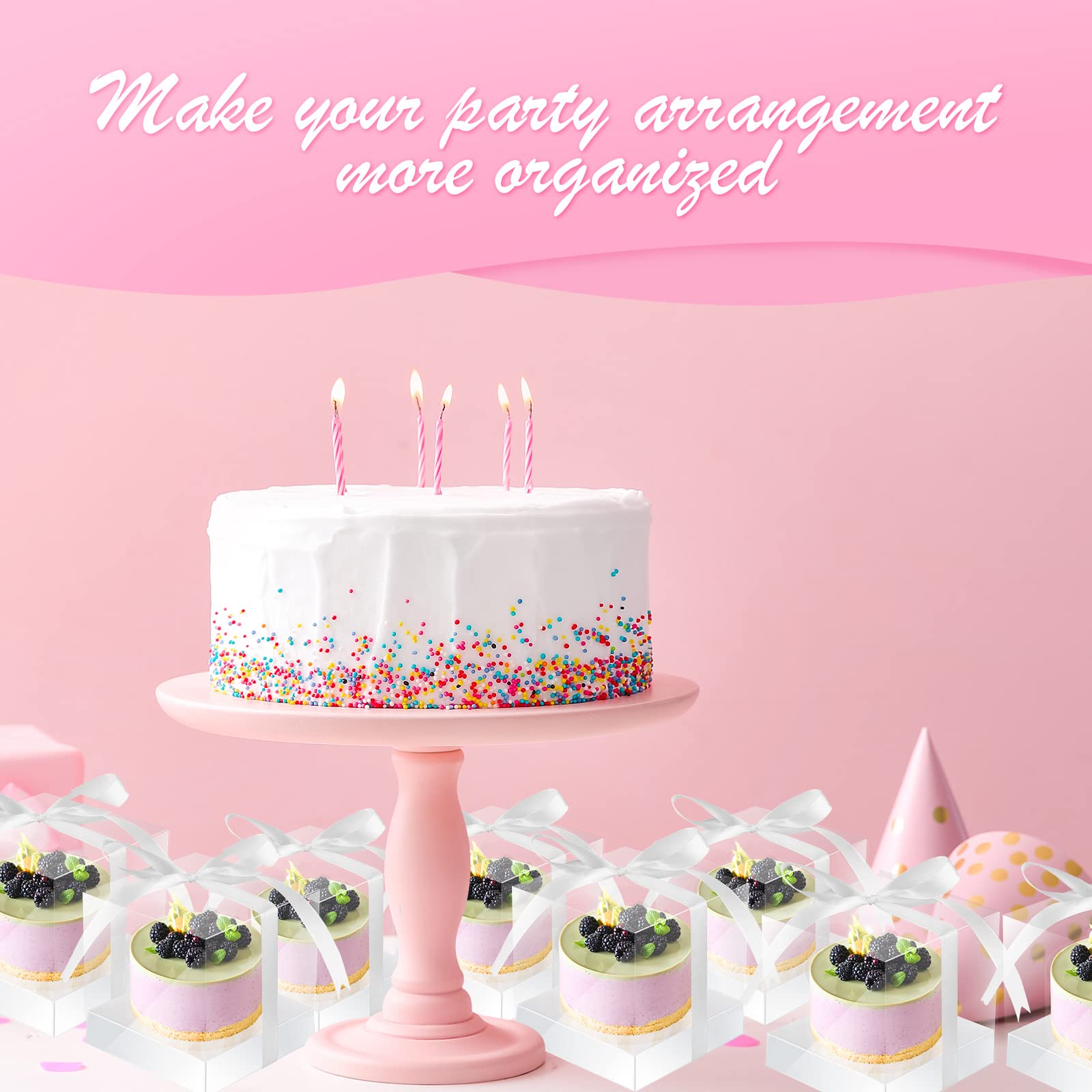 50/100pz Scatole Trasparenti In Plastica Cupcake Perfette
