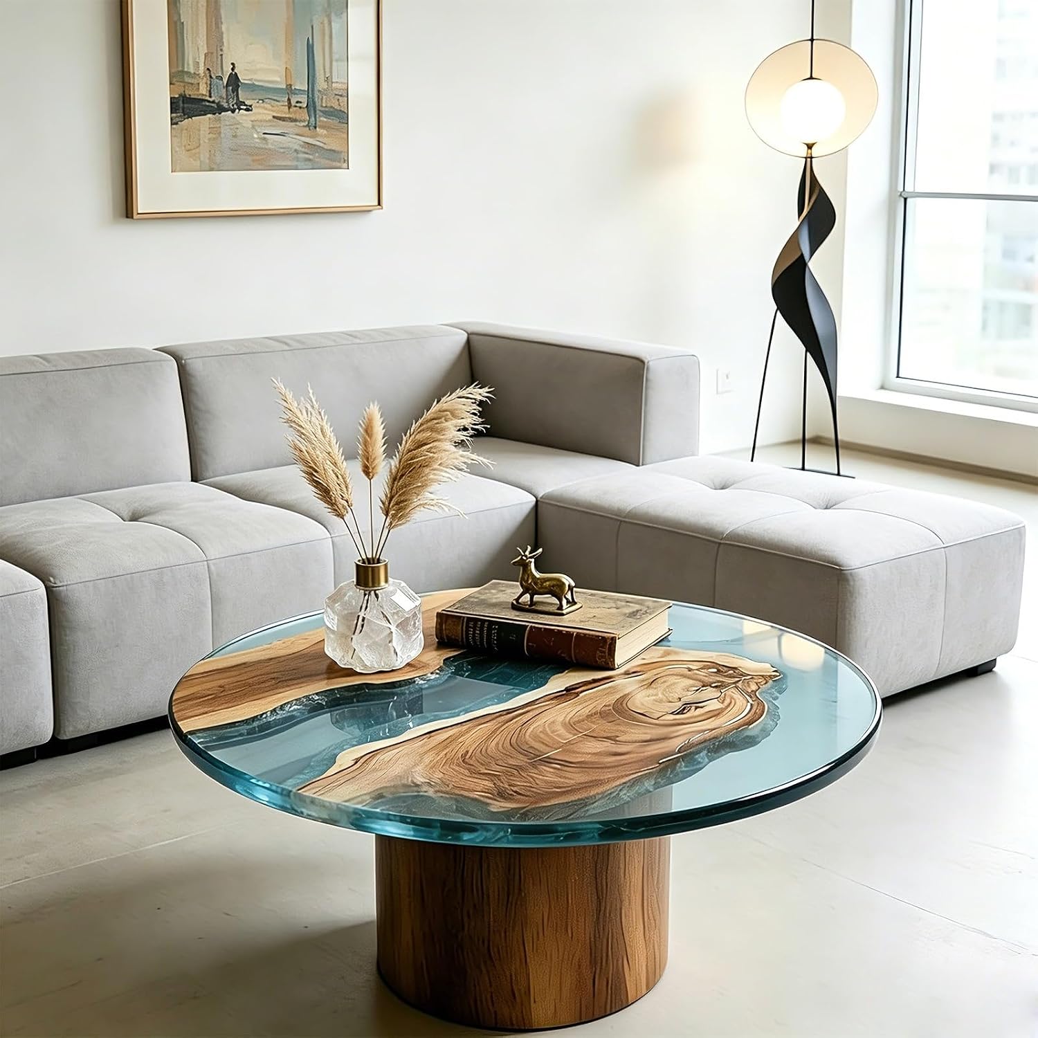 Extra Large Round Table Resin Mold, 24 inch Resin Mold for River Table, Desk Decor, Coasters, Cutting Board, Reusable Silicone Mold,DIY Resin Art