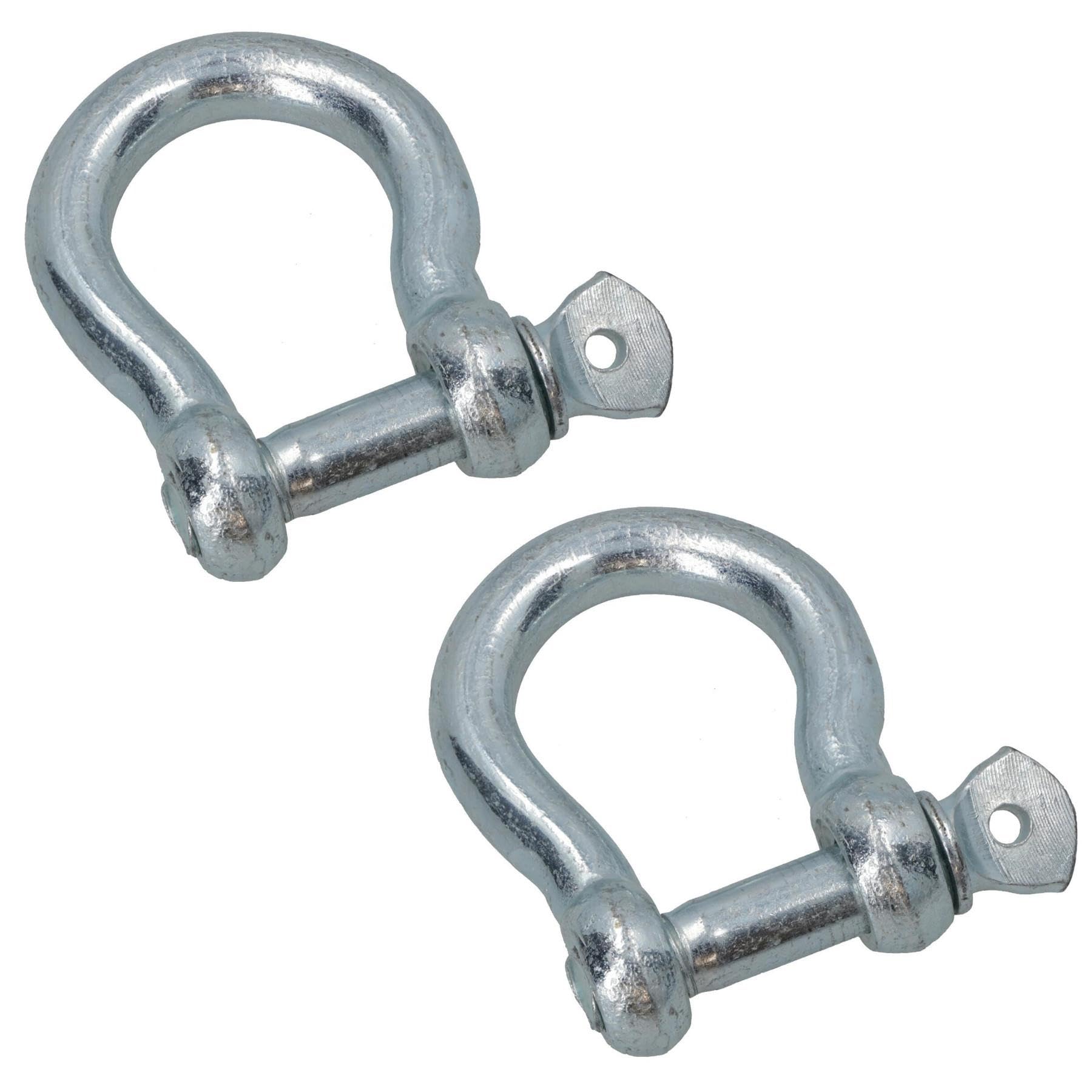 AB Tools 20mm Galvanised Bow Shackle 2 Pack Link Chandlery Boat Yacht