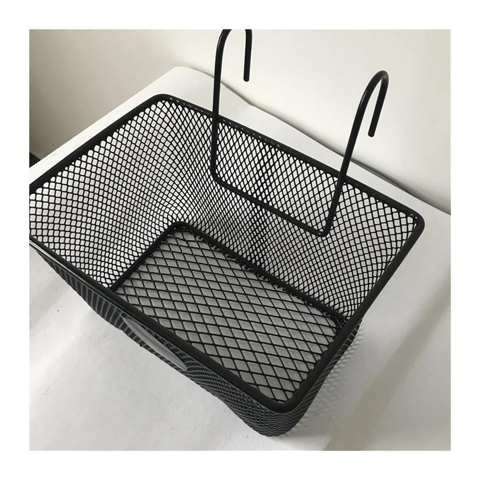 Cesta para Bicicleta Cesta de Malla metálica for Bicicleta, Almacenamiento Compras for Manillar Delantero, 25x17x15CM, Cesta for eléctrica