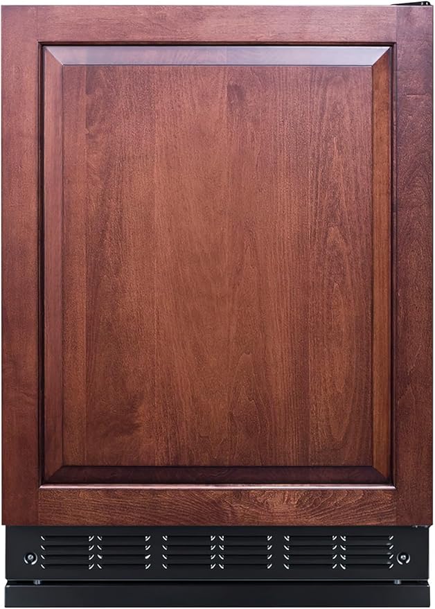 Summit FF708BLSSRSIF 24” Wide Under Counter Refrigerator 5.1 cu.ft. with Panel-Ready Door (Panel Not Included) Automatic Defrost Operation, and Deluxe black interior (RHD) on Fridge.com