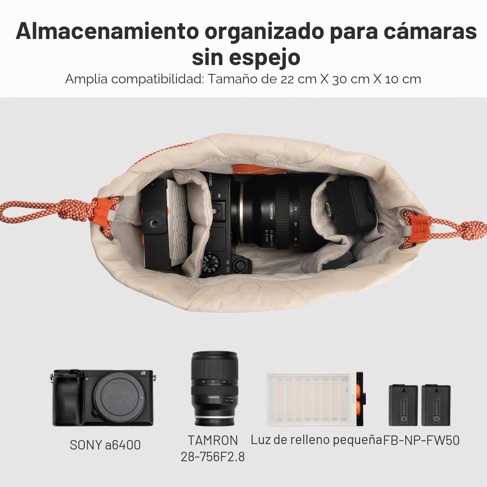 PGYTECH OneGo Bolso de Hombro con Cordón Compatible con Cámara, Bolso Suave para Cámaras sin Espejo/Nikon/Canon/Sony/Fuji/dji OSMO Pocket 4/3,Verde
