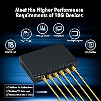 Vista 6 de MokerLink Interruptor Ethernet gestionado 10G de 5 puertos, 10G/5G/2.5G/1G auto-adaptativo, L3 Web/CLI gestionado, escritorio de metal Interruptor