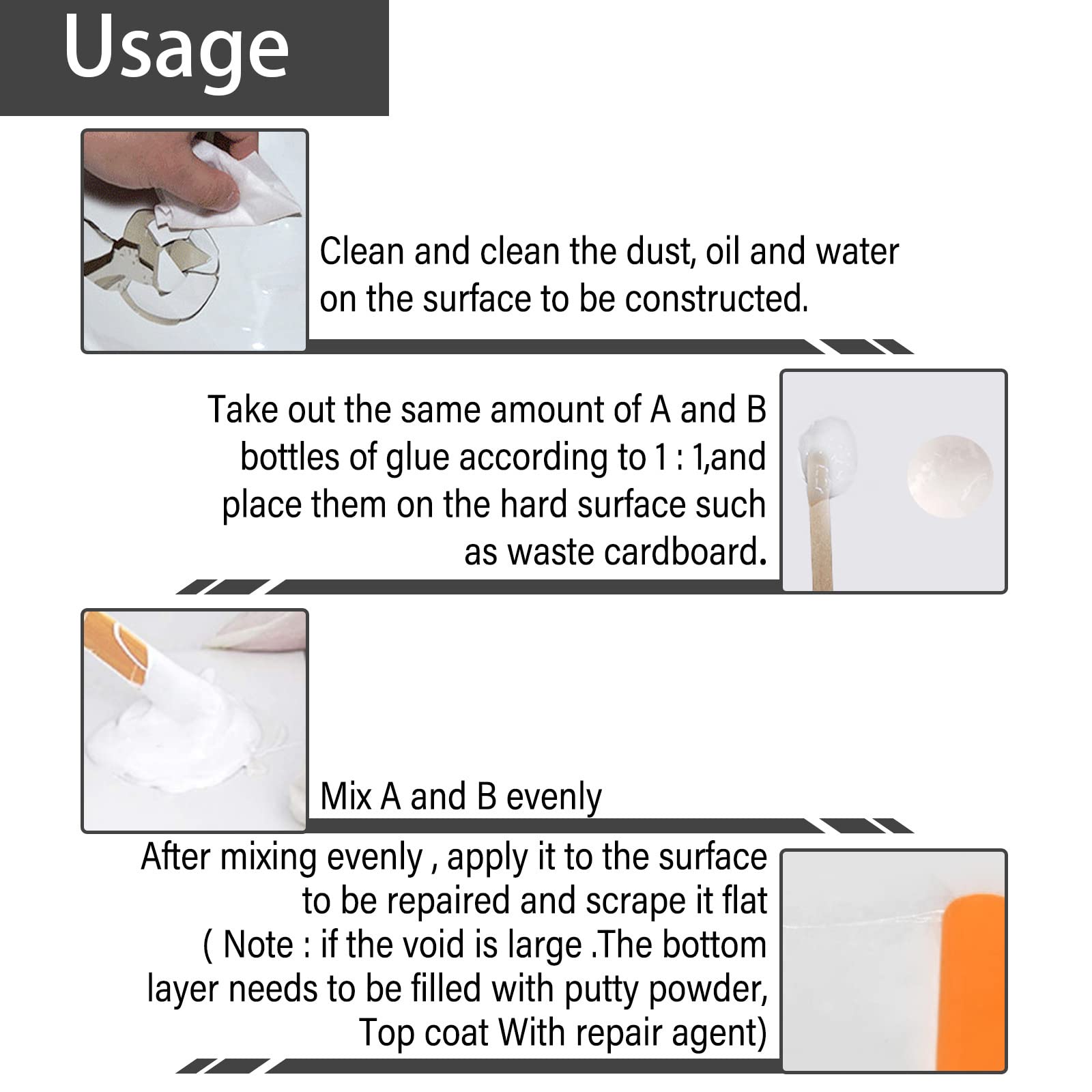 Ankita Porcelain Repair Kit White, Sink & Tub Repair Kit to Quickly Fix