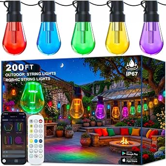 NUERPO Beizelte Outdoor String Lights