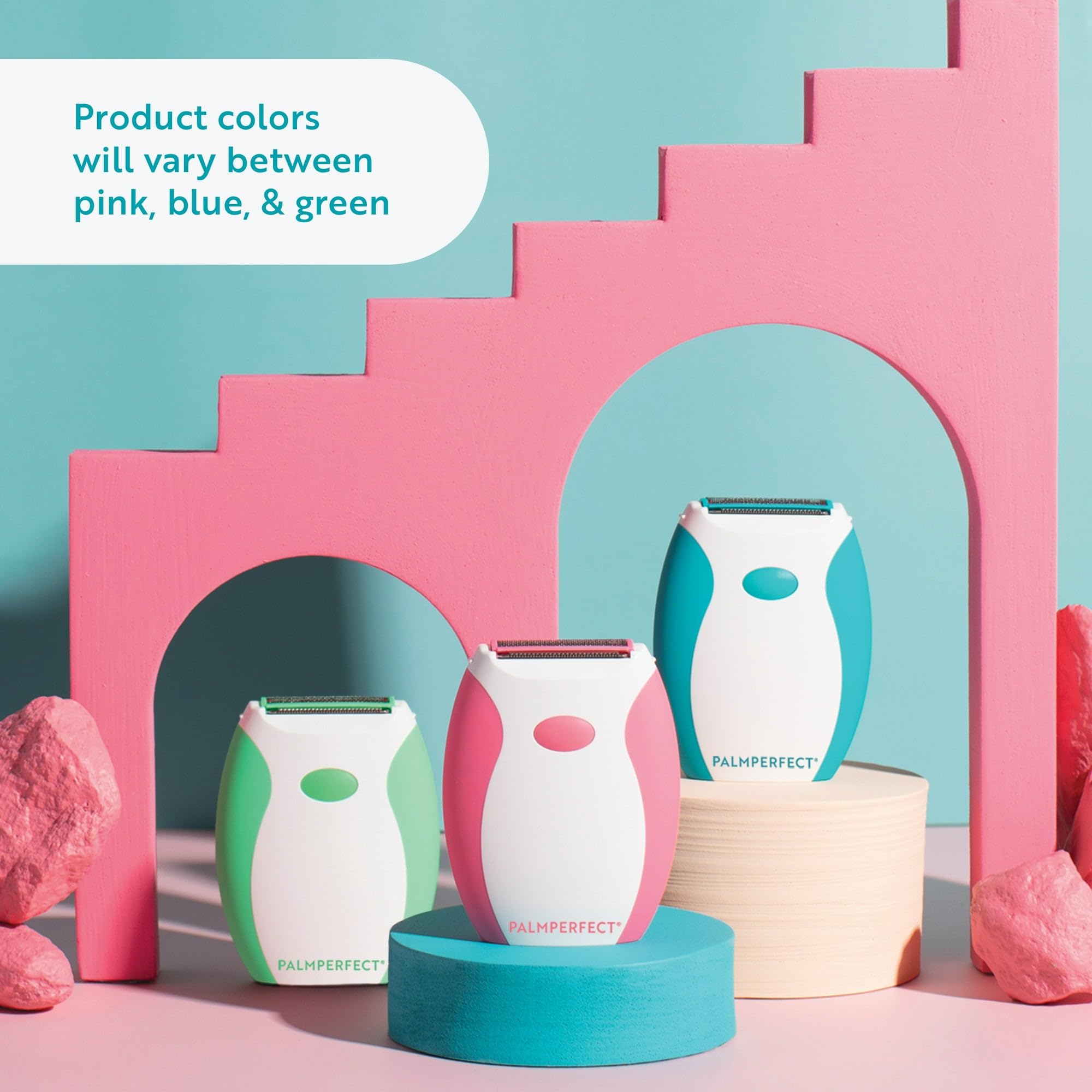 Electric Shaver, Female Electric Shavers, Battery Operated, Color and Pattern May Vary - Soft Rubber Grip and Water-Resistant Design So You Can Shave Wet Or Dry