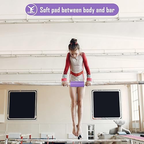 Miniatura 5 de Aolamegs Almohadilla para barra de gimnasia, funda protectora de espuma acolchada para barra de gimnasia, barras irregulares, barras paralelas,