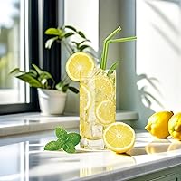 Vista 6 de YAOSHENG 200 pajitas flexibles de color naranja para beber de 8.26 x 0.2 pulgadas de colores sólidos, pajitas flexibles desechables de plástico