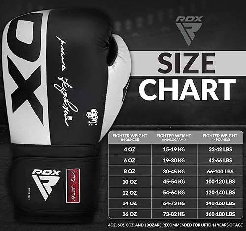 Miniatura 17 de Guantes de boxeo RDX, guantes de entrenamiento de cuero Maya para Muay Thai, kickboxing, sparring, saco de boxeo, guantes de kickboxing,