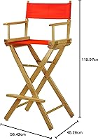 Vista 429 de Silla de Director de 18" Marco Blanco Lona Rosa