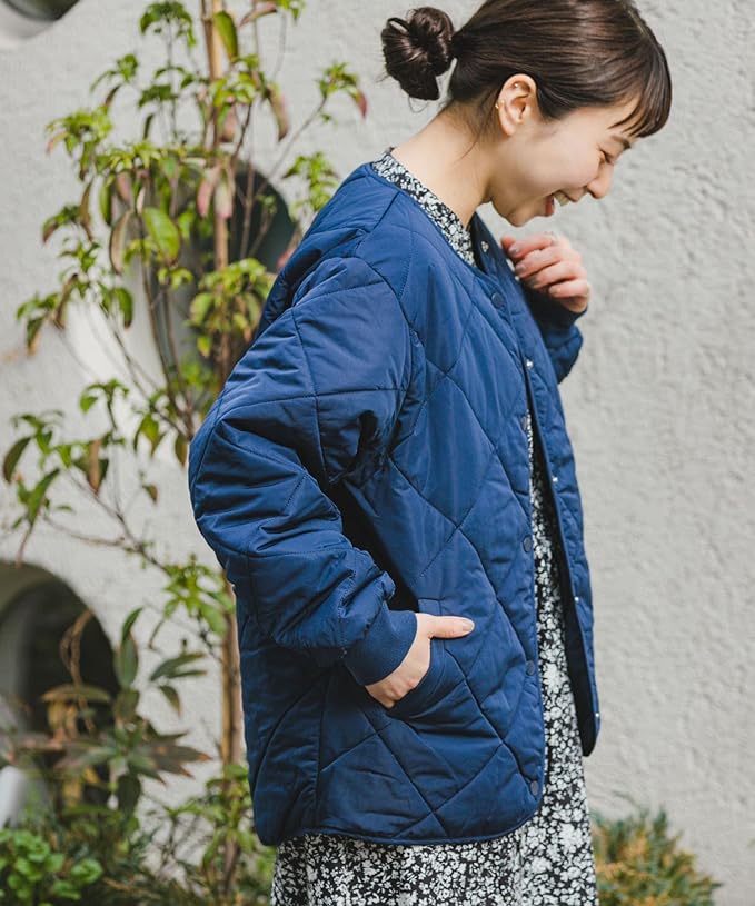 by Parra キルティング ダウンジャケット サイズS 美品 ノーカラー