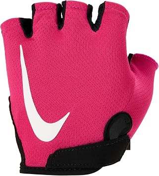 Nike Women's Gym Essential Fitness Gloves 2.0 Gym Training Grip Gloves Workout Strength Training, Vivid Pink/Black/White