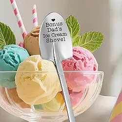 Presentes de pai para o pai, Natal, bônus, pai, padrasto, presente de aniversário para homens, marido, avô, aposentadoria, Natal, meias, enchimento, fofo, gravado, pá de sorvete, colher de colher para