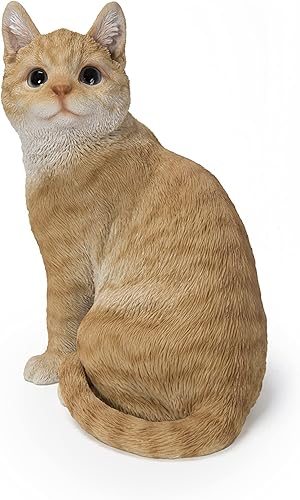 Miniatura 3 de Hi-Line Gift Ginger Cat Looking Back Garden Estatua de jardín, naranja (87757-02)