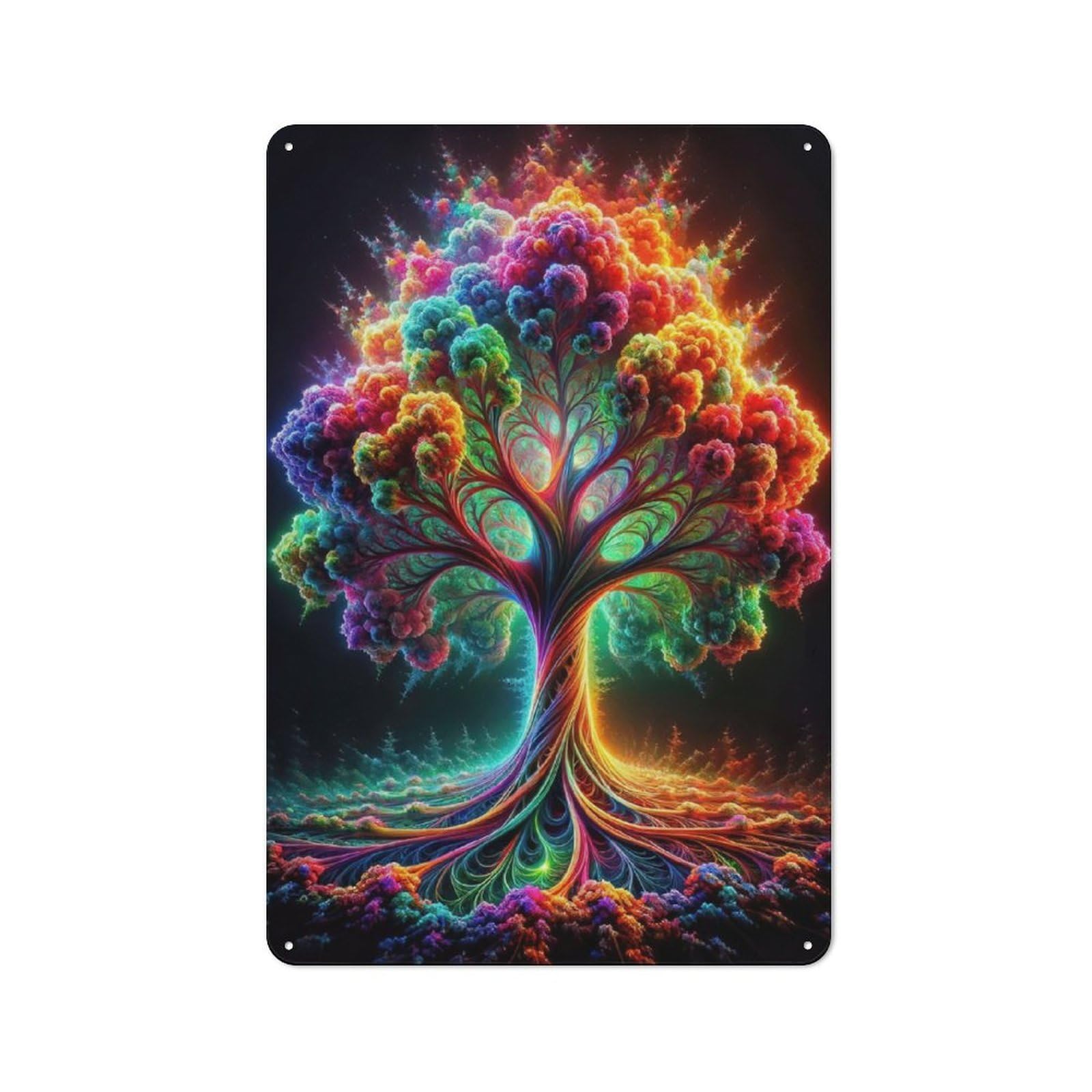 Junmoney The Neon Grove Retro-Style Tin Sign 30X20cm For Dining Room Or Kitchen, For Kitchen Wall Decor Lovers