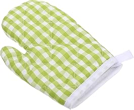 CIYODO Conjuntos De Luvas De Micro-Ondas Para Meninas Terno Luvas De Forno Pequenas Luvas De Forno Luvas De Cozinha Luvas De Cozinha Luvas De Poliéster Verde Flexível Luva De Isolamento