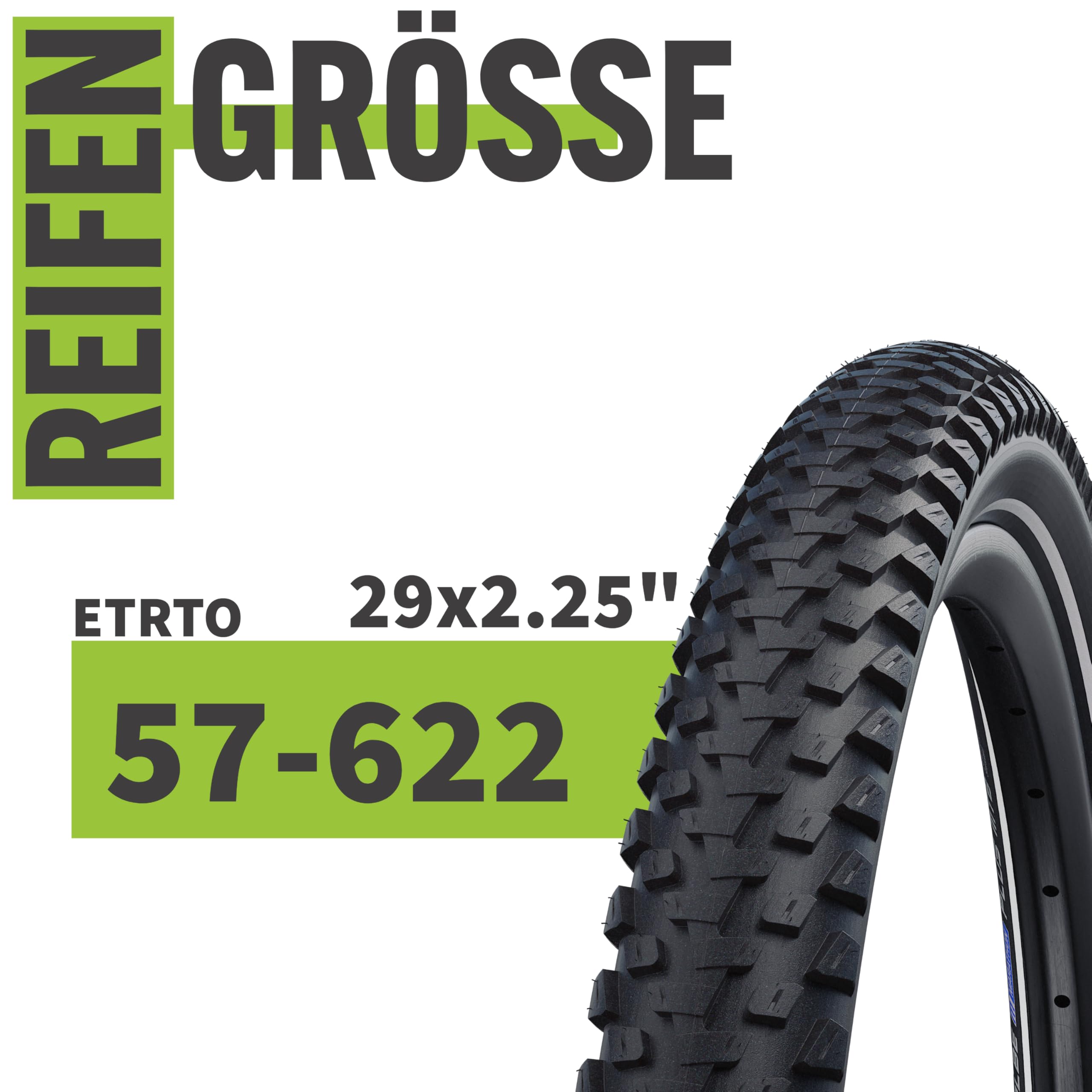 2er Set Schwalbe Fahrradreifen Marathon Plus MTB 29 oder 27,5 Zoll (ETRTO 54-584,57-584,57-622) wählbar mit AV DV SV SCV Schlauch + 3 Metall Reifenheber