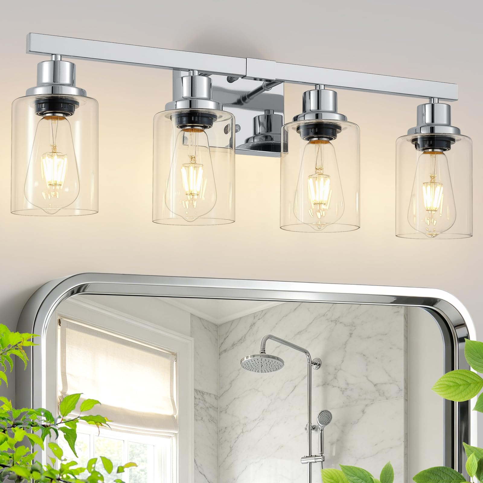 Black Vanity Lights - 8 Light Bathroom Fixture -13