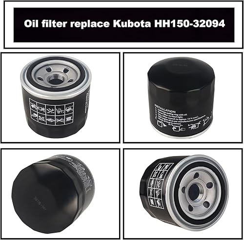 Miniatura 4 de HH150-32094 Filtro de aceite para Kubota BX2200D BX22D BX23D B20 B21 B26 ZD1211 ZD1211 ZD25 ZD28 ZD326 ZD331 ZG327 B5100 B5100 B5200 Tractores B6100