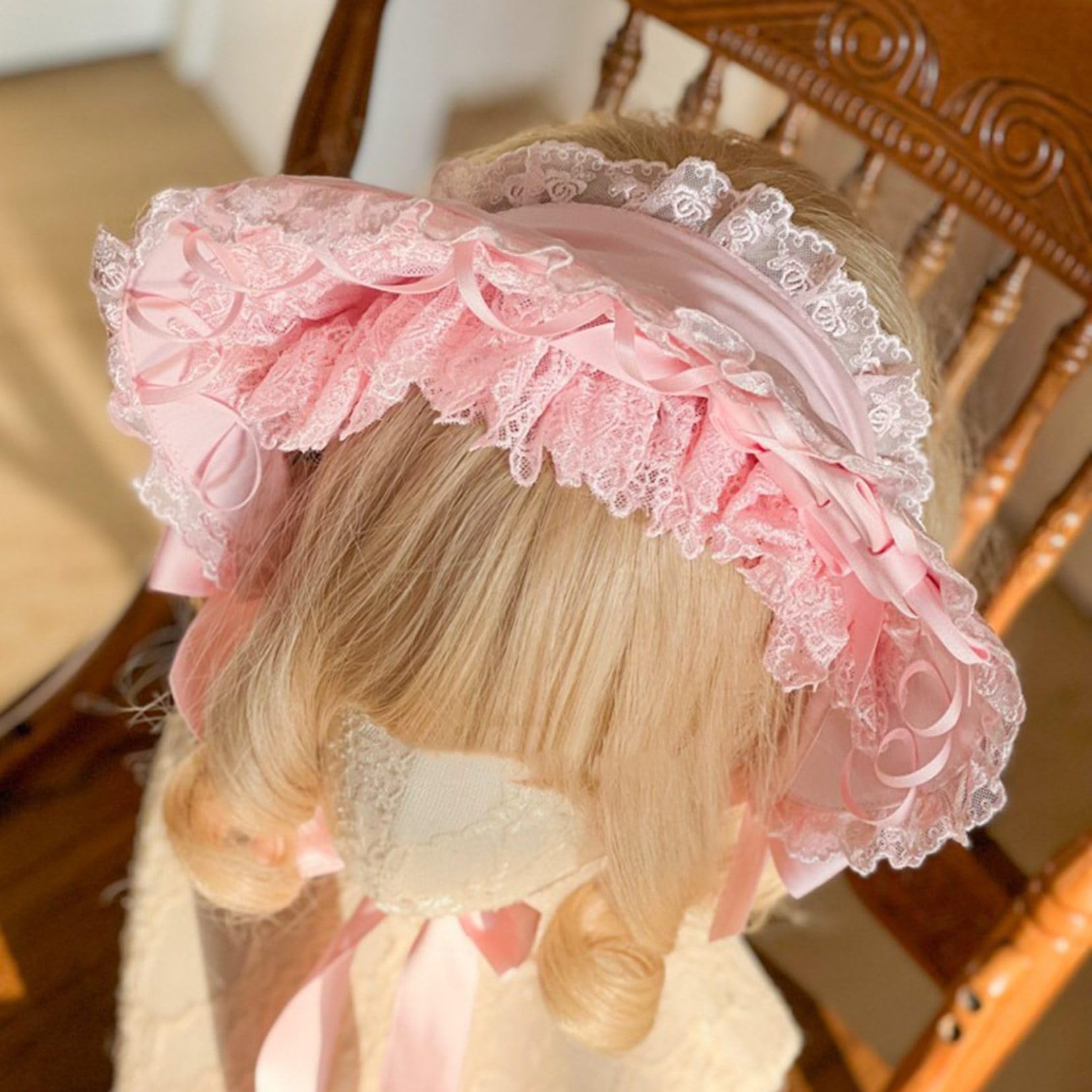 Amazon.co.jp: ロリータ帽子 髪飾り ベレー帽 ピンク ヘッドドレス