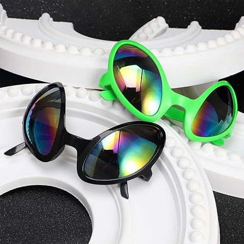 Miniatura 7 de Bencailor Paquete de 12 gafas de alienígena de Halloween con lentes, novedosas gafas divertidas, accesorios de disfraz de extraterrestre para