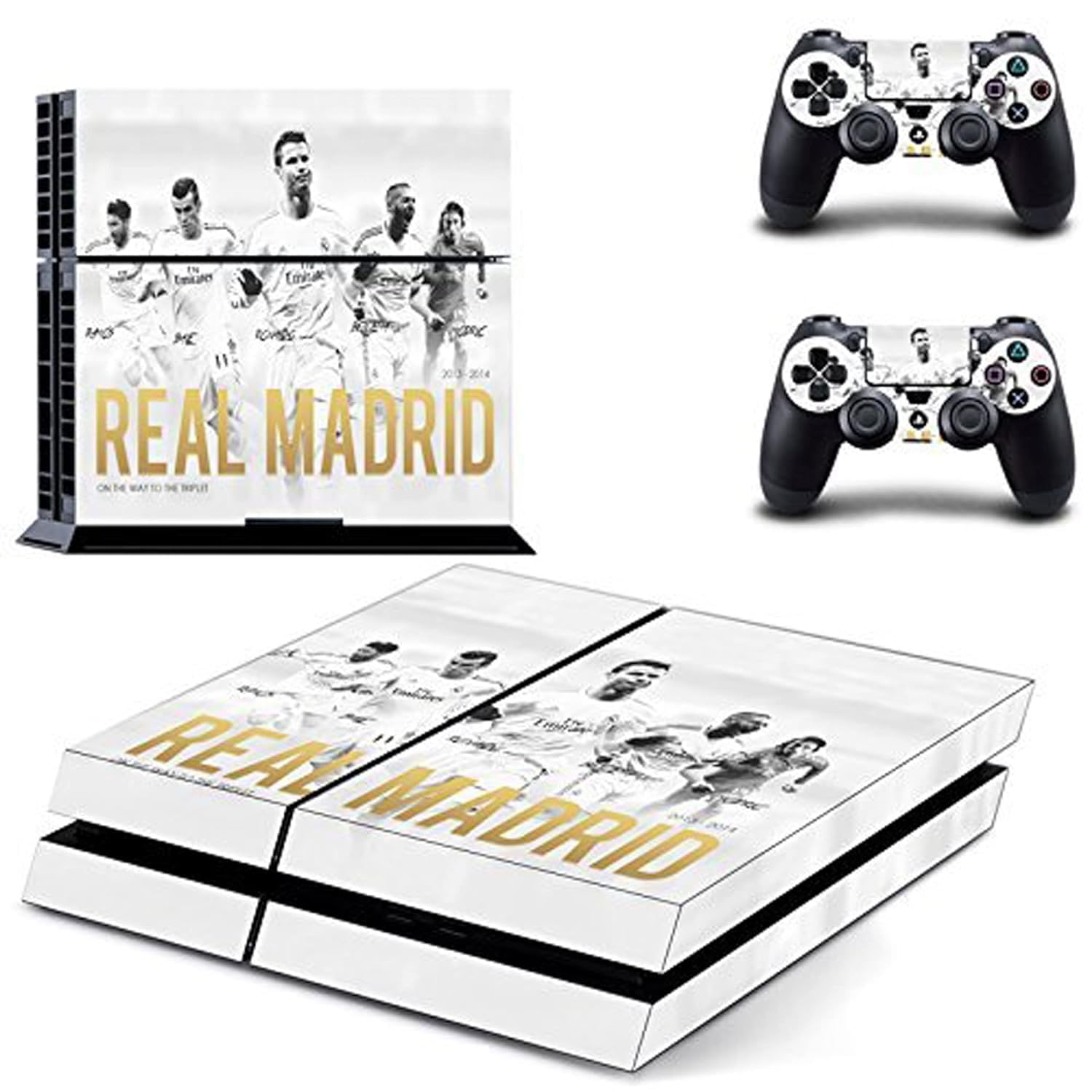 Real Madrid Gold Edition Theme 3M Skin Cover for PS4 Console and Controllers Perfect for Video Game-image-33
