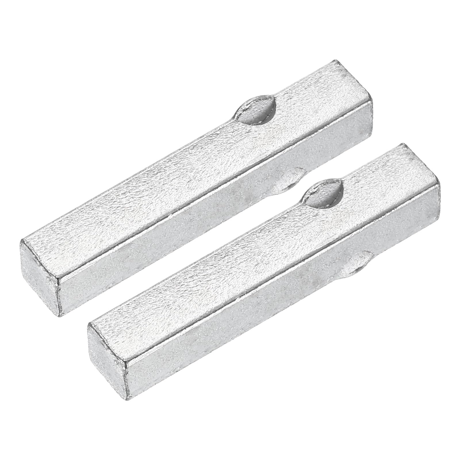 uxcell 2Pcs Door Knob Spindle, 45mm Spare Door Handle Spindle Bar, Vintage Straight Knob Replacement Parts for Mechanical Locks, Silver Tone