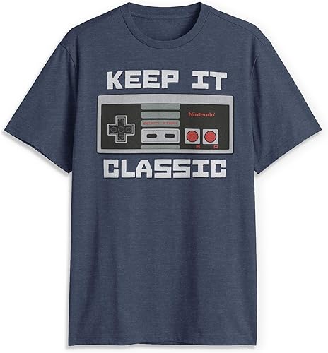Nintendo T-Shirt pour Homme, Bruyère Marine de qualité, 4XL