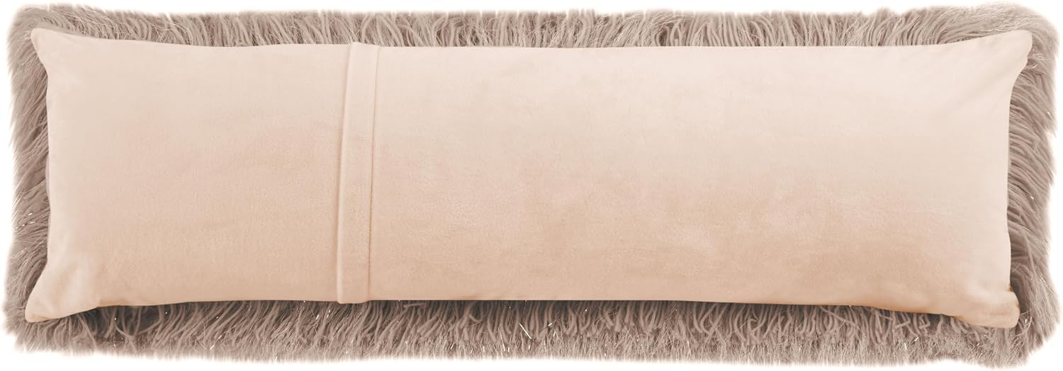 SAFAVIEH Pillow Collection Shag Modish 20" Throw, Metallic Bronze