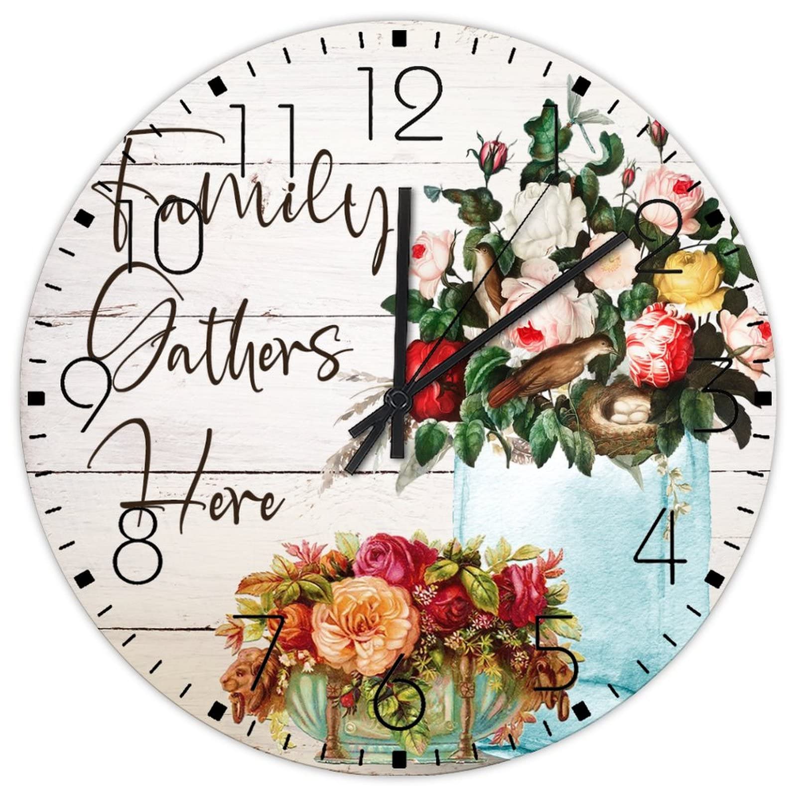 Horloge murale bois silencieuse 30cm pour bureau et salle d'étude sereine