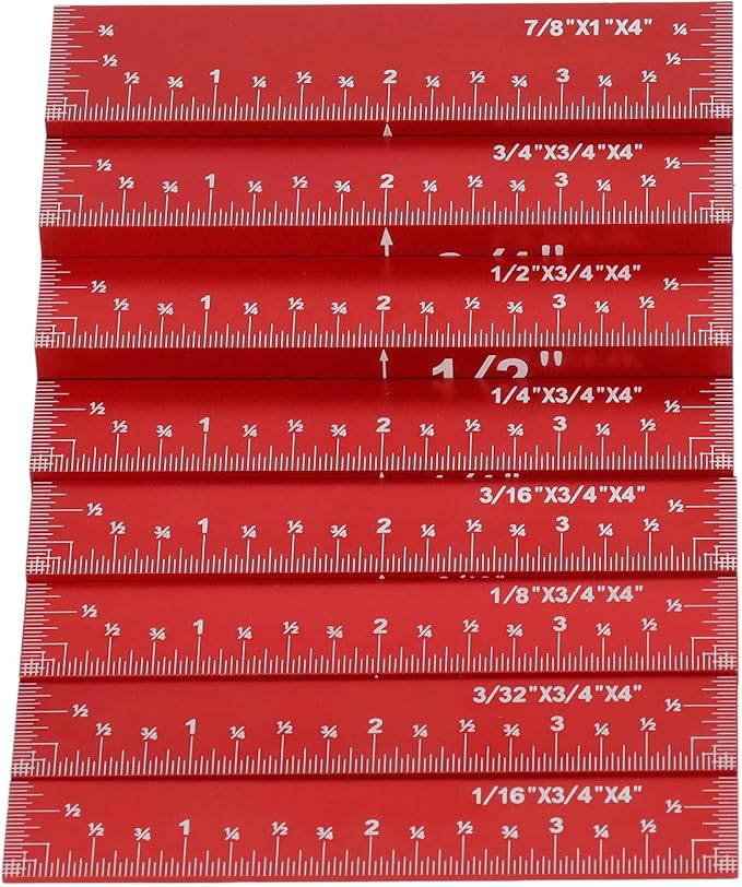 8Pcs Setup Blocks Height Gauge Set,Aluminum Height Gauge Blocks Set