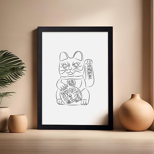 Miniatura 685 de Poster Master Póster de peonías – Estampado de flores retro – Ilustración floral – Ilustración en blanco y negro – Diseño de línea y abstracto –