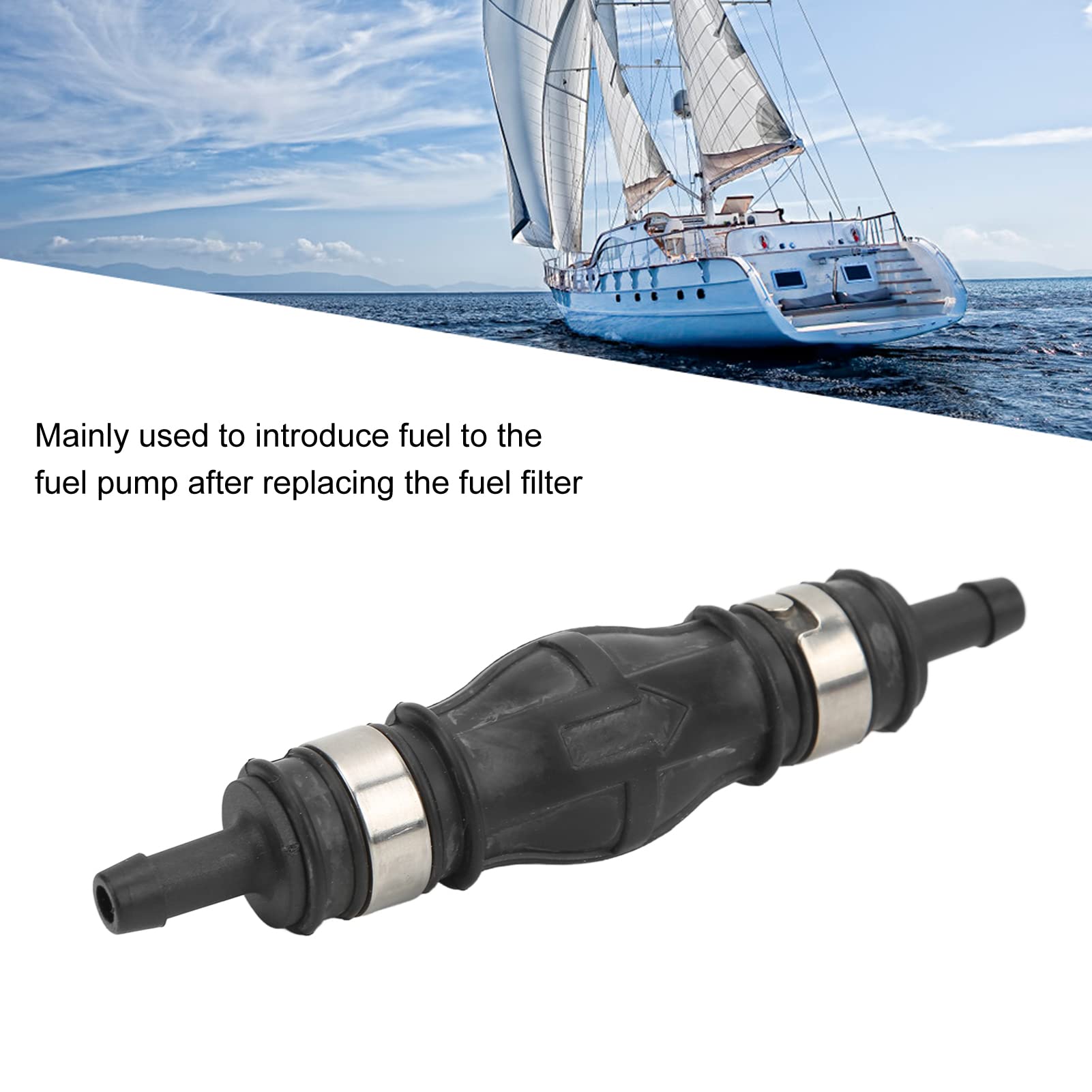 Pompe à Siphon Carburant Bateau Oumefar Ampoule Amorçage Main Hors-Bord 4 Temps Marine