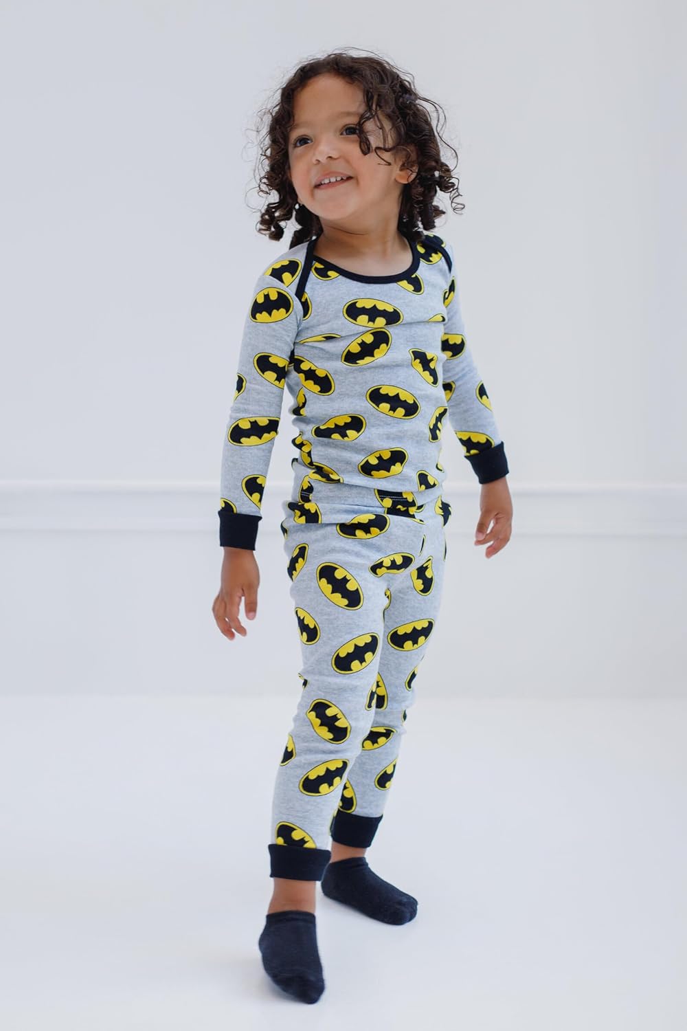 DC Comics Justice League Batman Superman Pajama Shirt and Pants Sleep Set Infant to Toddler