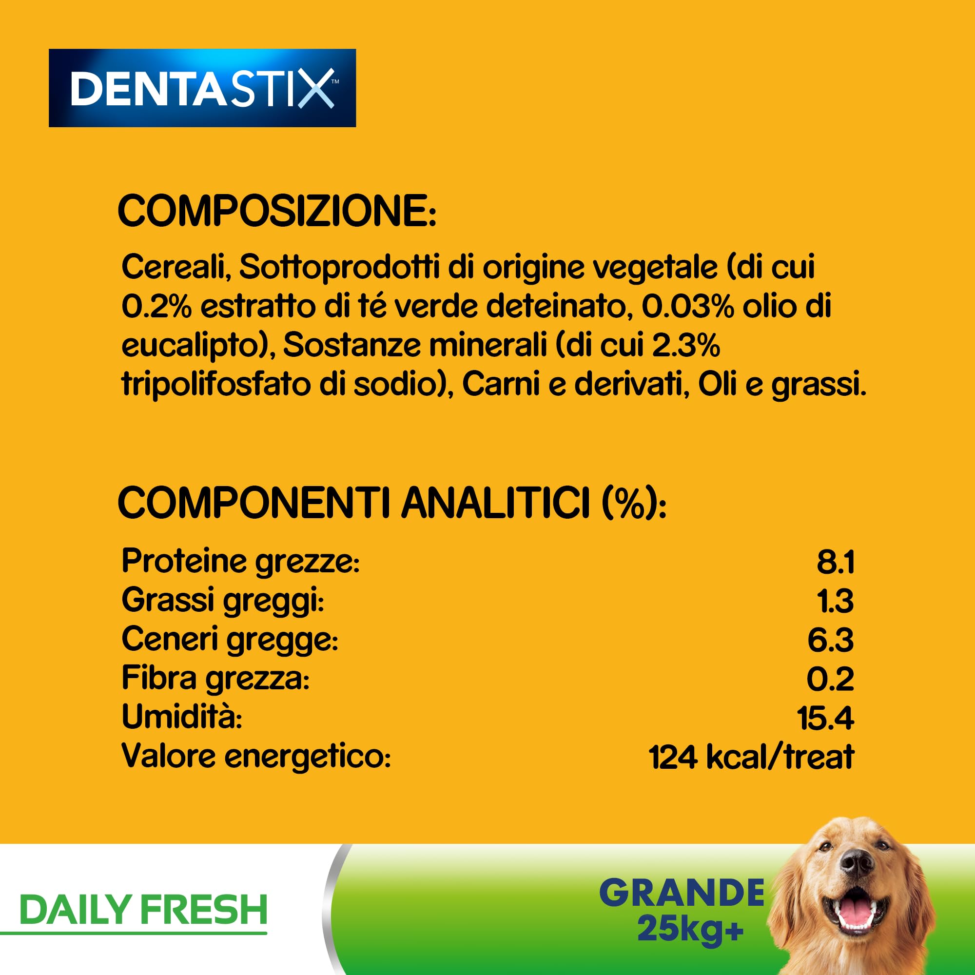 Pedigree Dentastix Fresh 84 Snack für die Mundhygiene (großer Hund > 25 kg) 810 g 21 Stück - 4 Packungen mit 21 Stück (insgesamt 84 Stück)