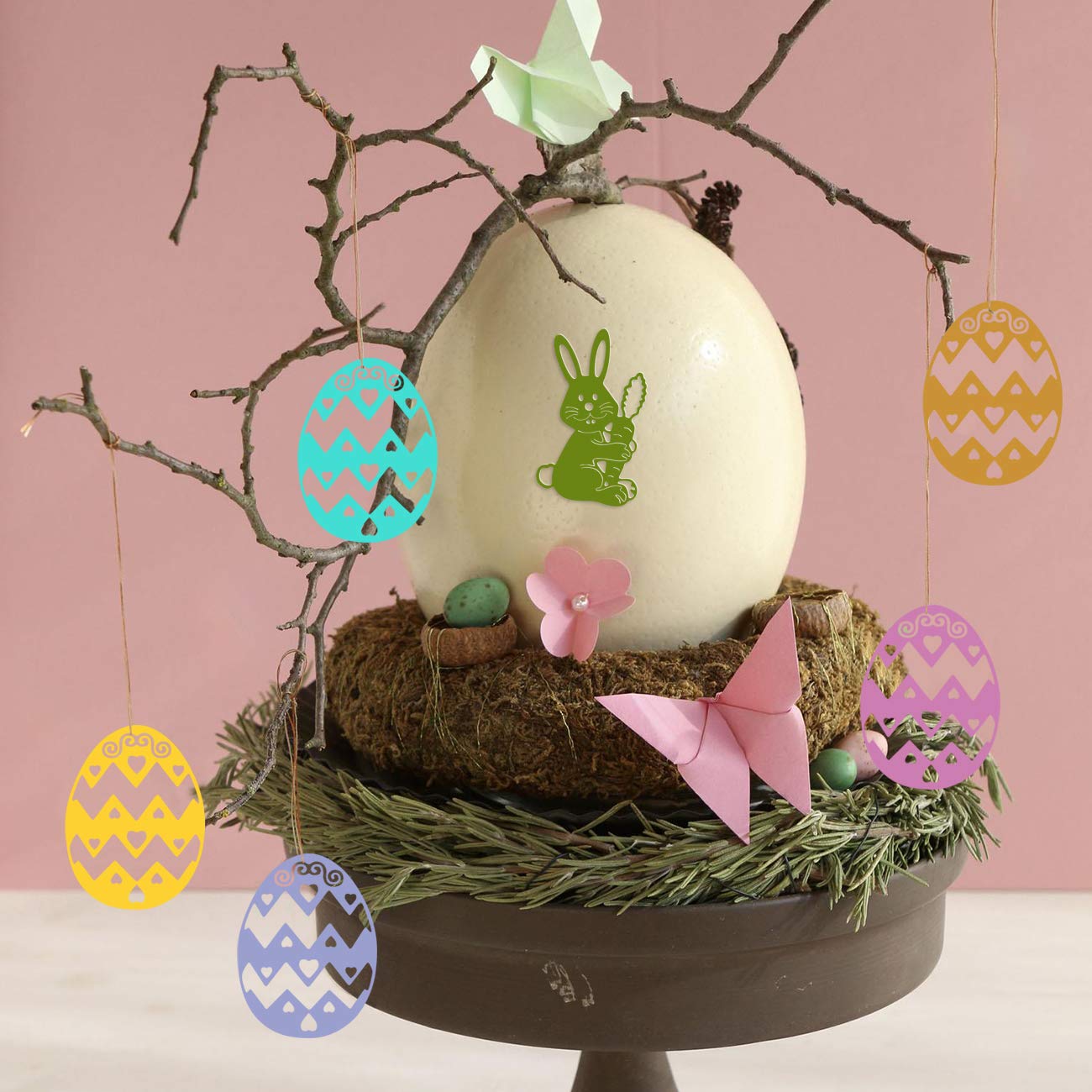 Fustelle in metallo con lanterna a forma di uovo di Pasqua 3D per album di scrapbooking fai da te carte di carta artigianato decorativo goffratura fustelle  15