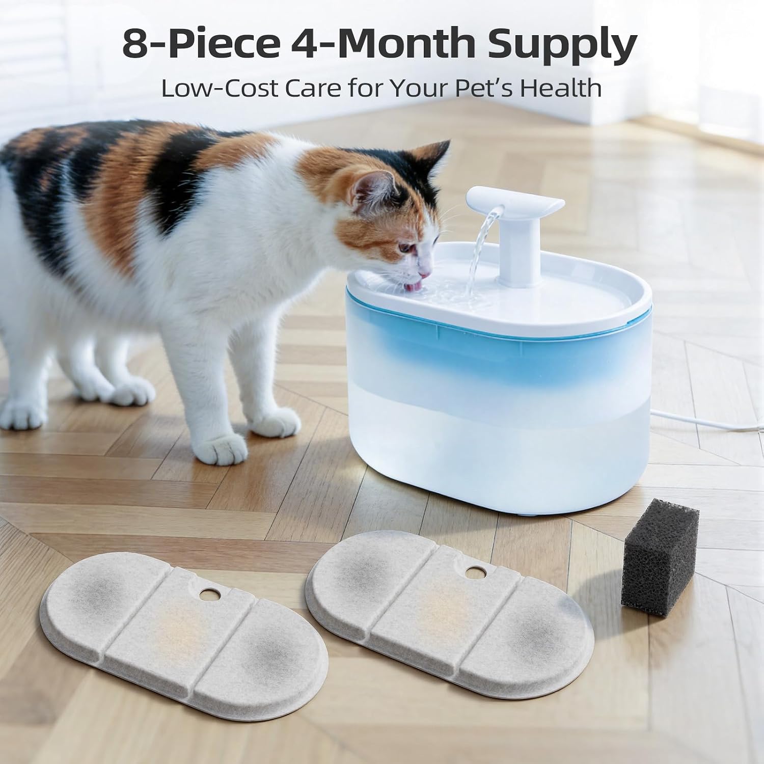 8 Packs Replacement Filters for Capsule Cat Water Fountain PLWF002 image 5
