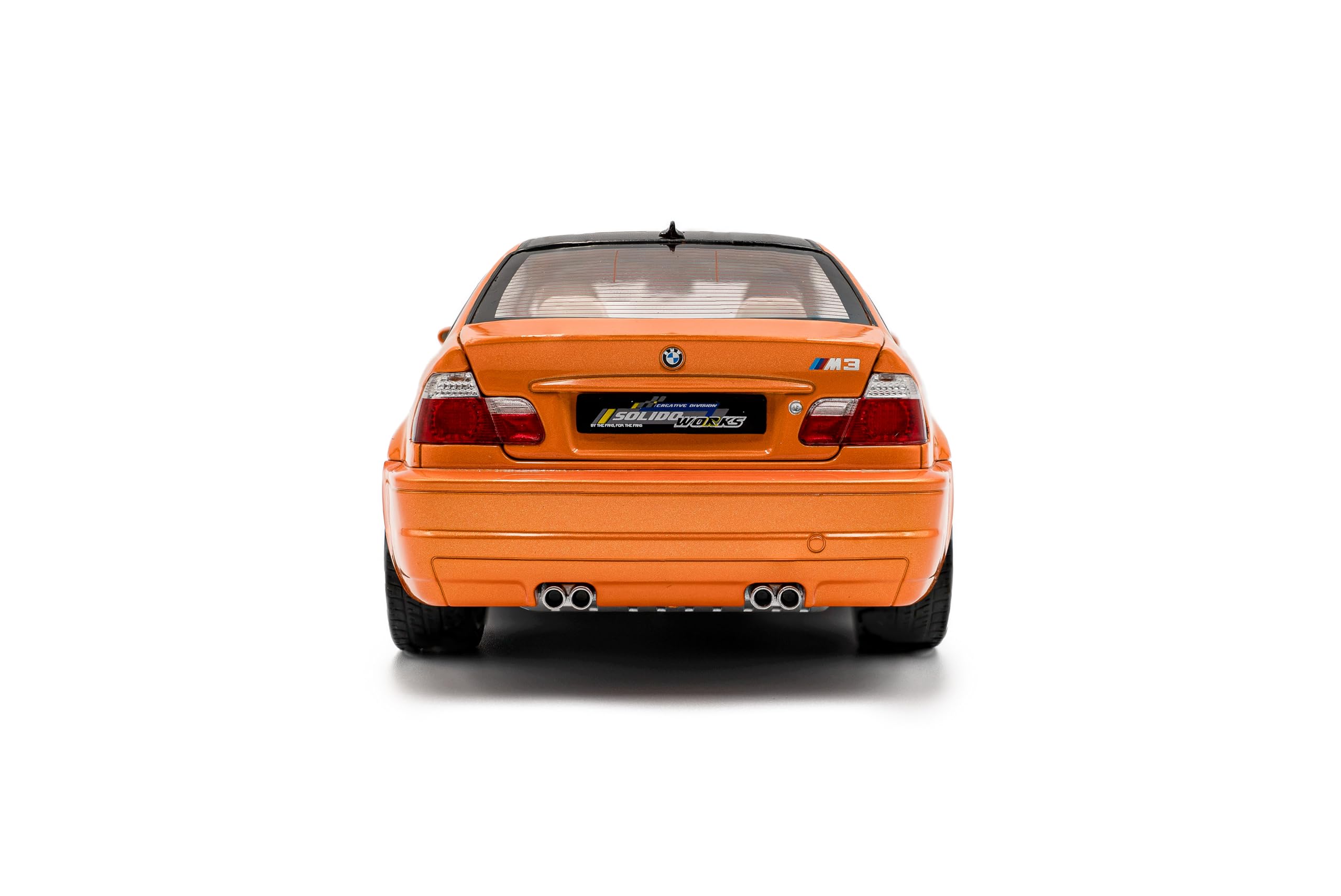 Solido Funciona a escala 1:18 BMW E46 M3 Coupe Orange 2000 Diecast Model Car S1806509