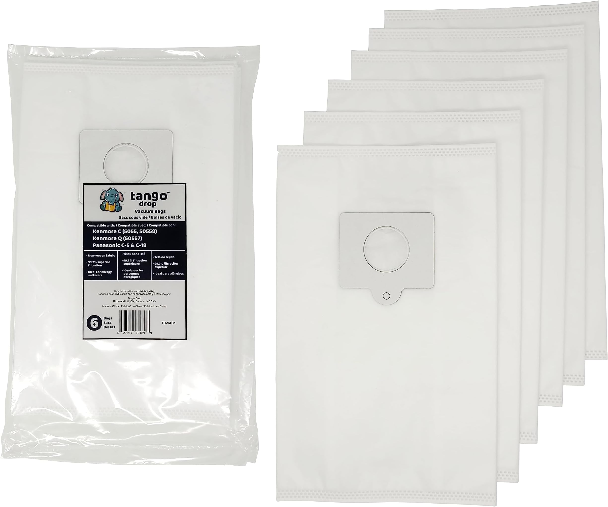 Tango Drop Vacuum Bags Compatible with Kenmore C (5055, 50558), Kenmore
