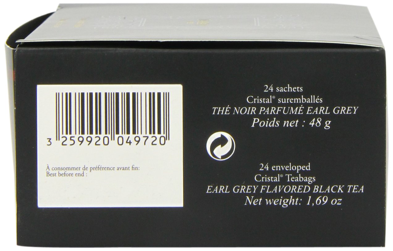 Dammann Earl Grey pojedynczo pakowane kryształowe herbatki (2 sztuki, łącznie 48 torebek herbacianych)