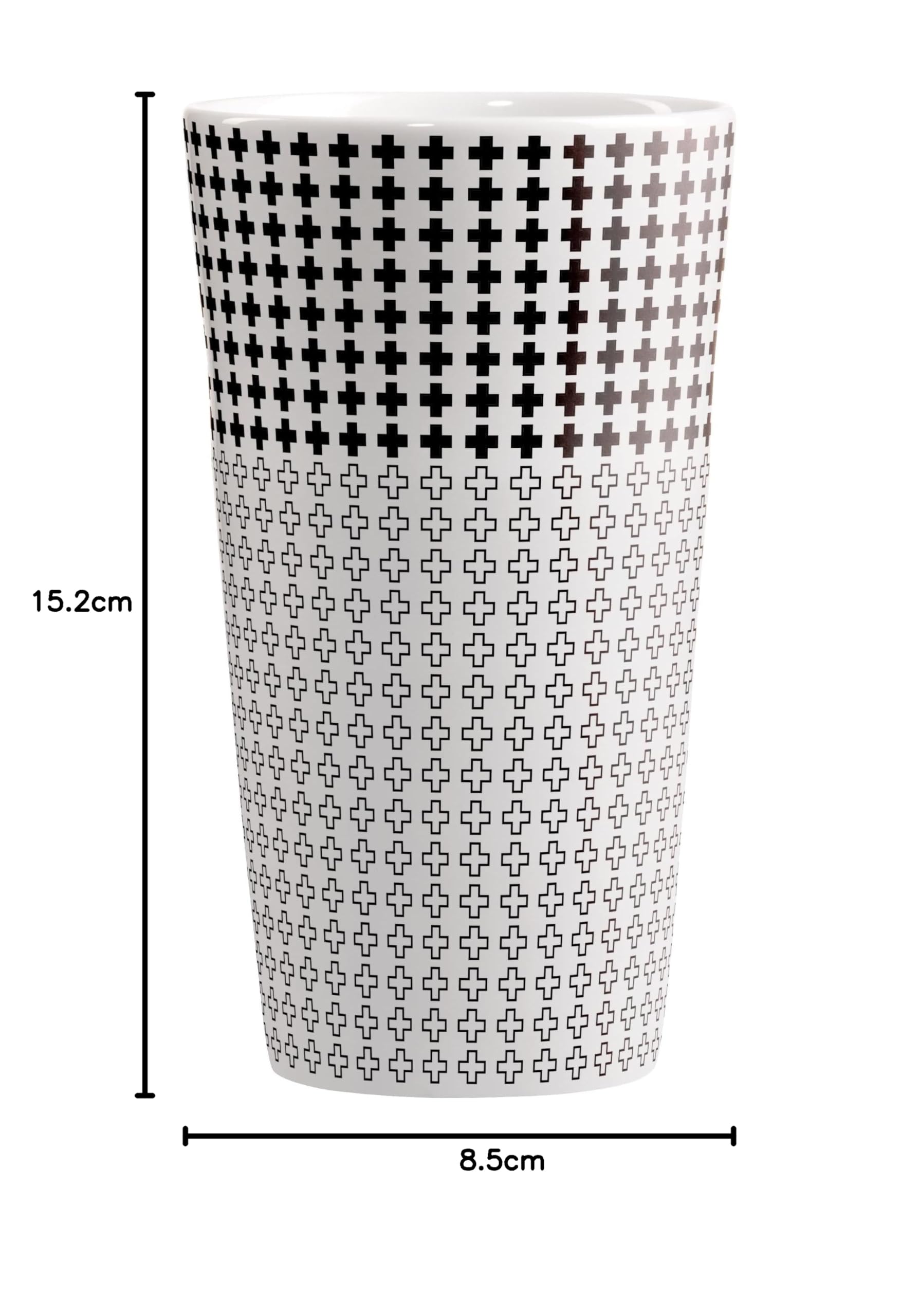 RITZENHOFF 3741003 Kaffee-Tasse XL 500 ml - Serie Genussklasse Nr. 3 - Porzellan-Becher mit Plusmotiv, Designerstück (Packung mit 2)