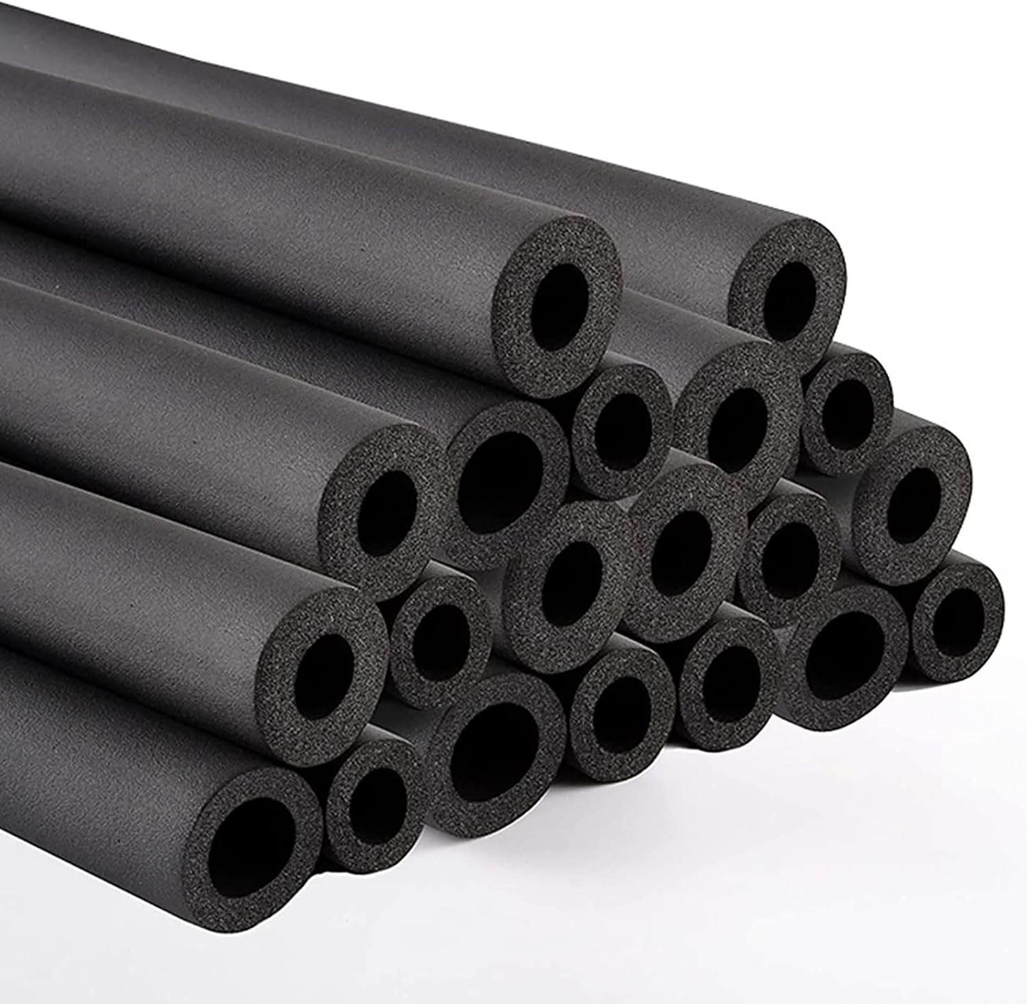 Pipe Insulation Foam Tube,Water Pipe Insulation Wrap Antifreeze Flame Retardant Rubber Tubular Tube Insulated Weather Stripping Pipe,Air-Conditioning Pipe Insulation Tubing