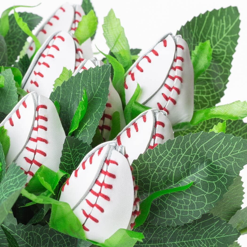 ChalkTalkSPORTS Baseball Roses | Bouquets and Boutonnieres | Genuine Baseball Leather
