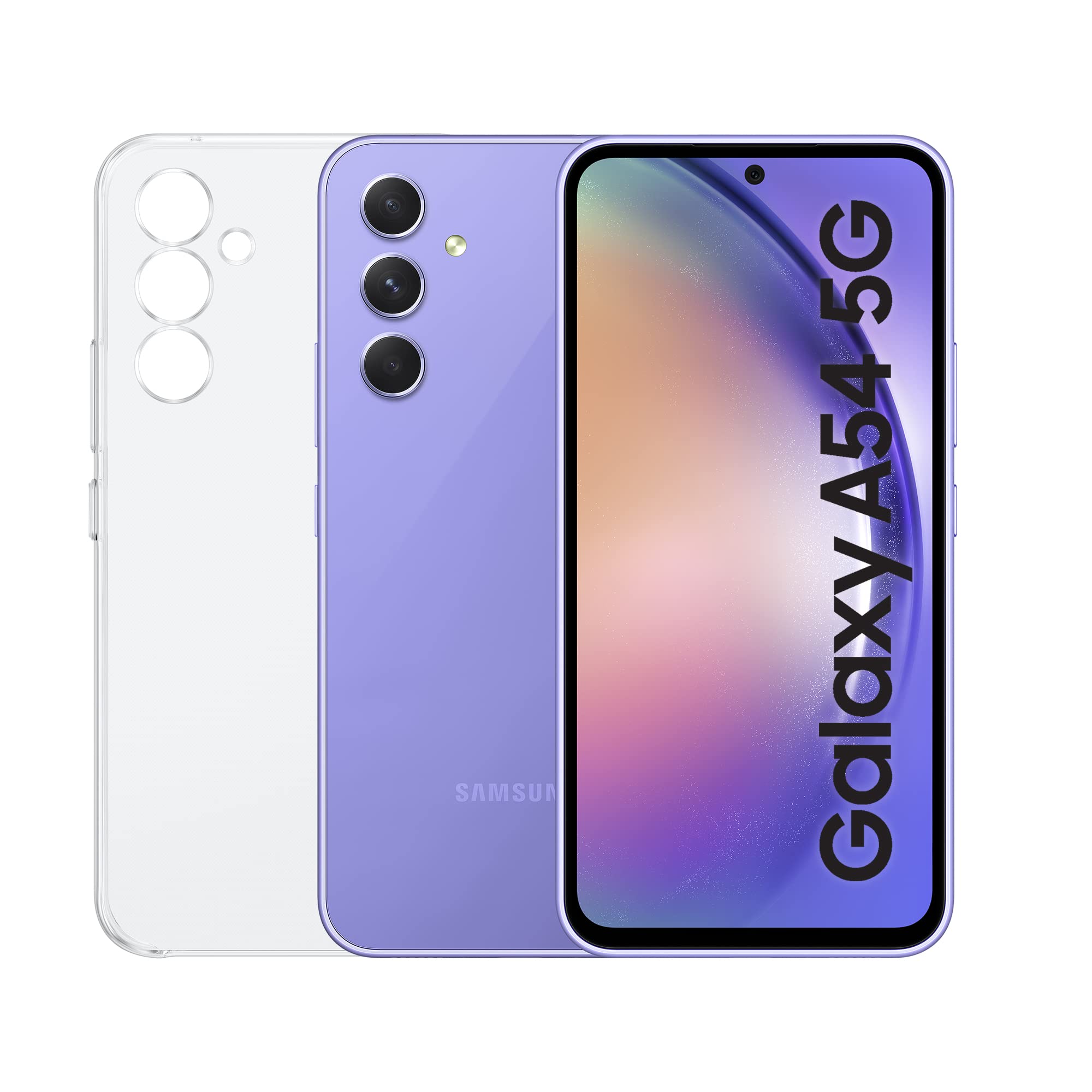 SamsungGalaxy A54 5G Mobile Phone 6.4 Inch Super AMOLED FHD+ screen 256GB Awesome Violet 3Y Extended Manufacturer Warranty with a Official Premium Slim Case