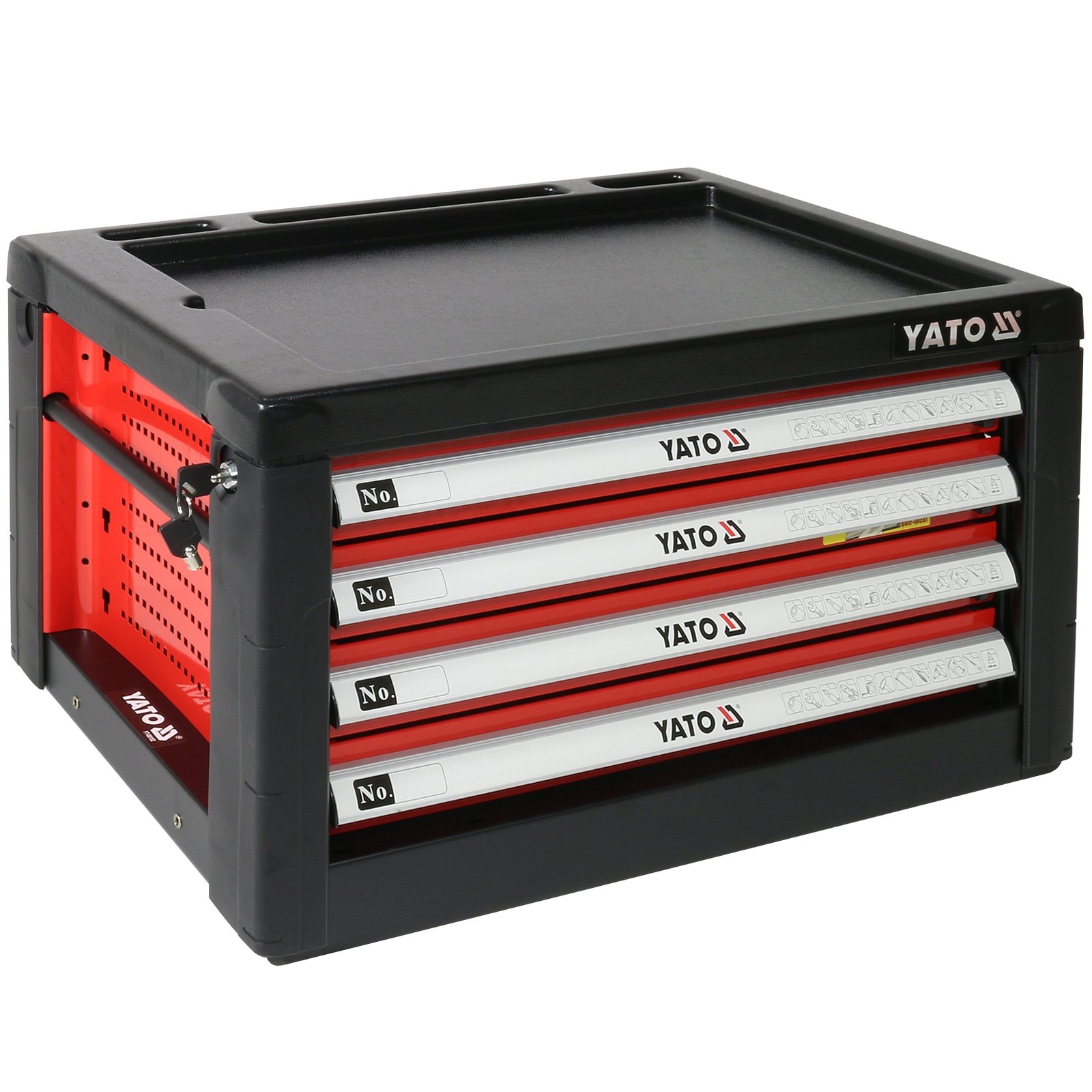 Caisse à outils 4 tiroirs Yato à glissières fluides en acier