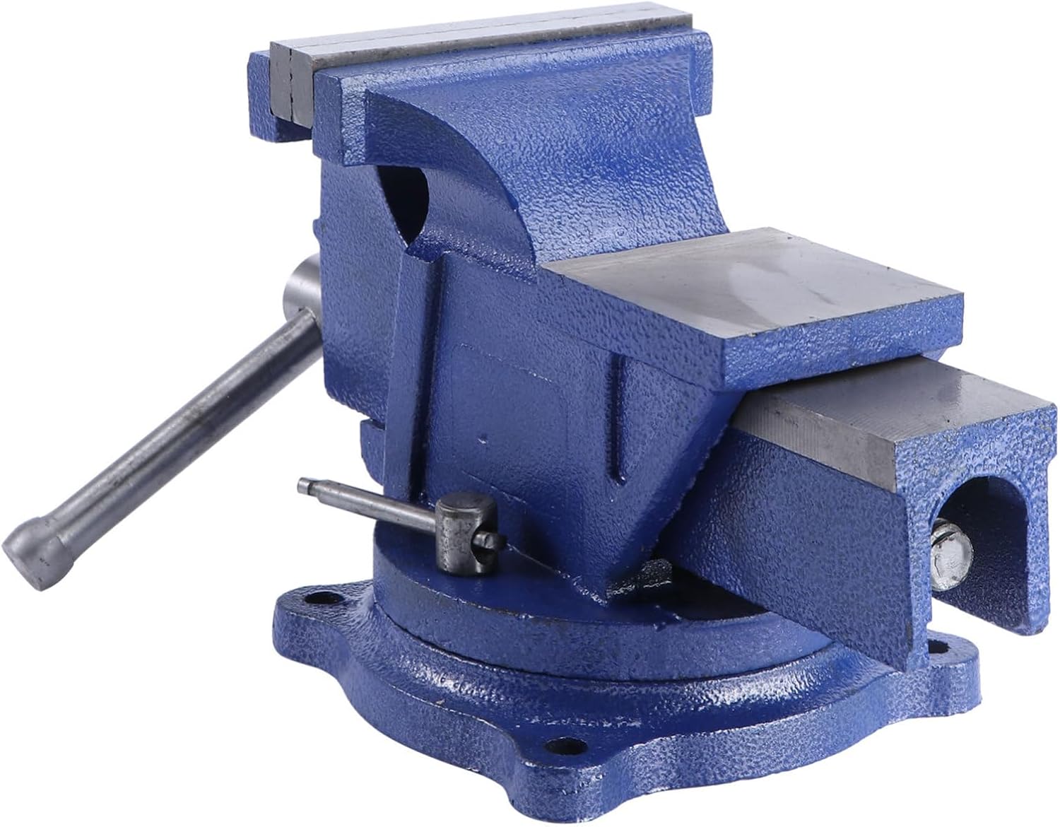 TEHAUX Heavy Duty All-Steel Bench Vise Clamp for Woodworking Metalworking and DIY Projects 4-Inch Swivel Base High Precision Jaw Opening