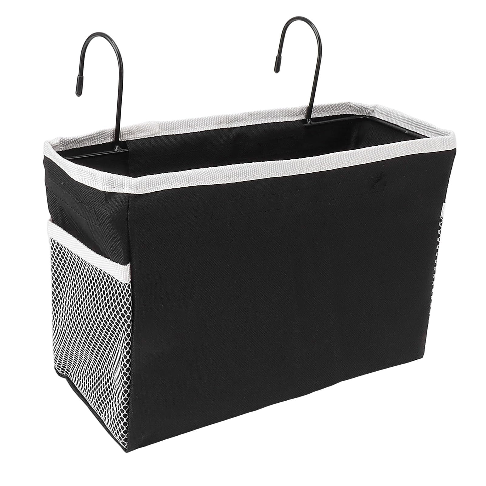 Cesta de almacenamiento de lona con ganchos para colgar al lado de la cama de 30x11x19cm