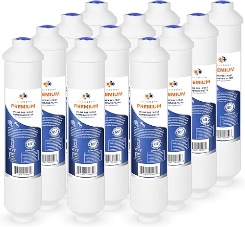 Vista 52 de Aquaboon Filtro de agua de pulido de carbono en línea prémium para sistema de ósmosis inversa, tamaño estándar (ajuste de conexión rápida), repuesto