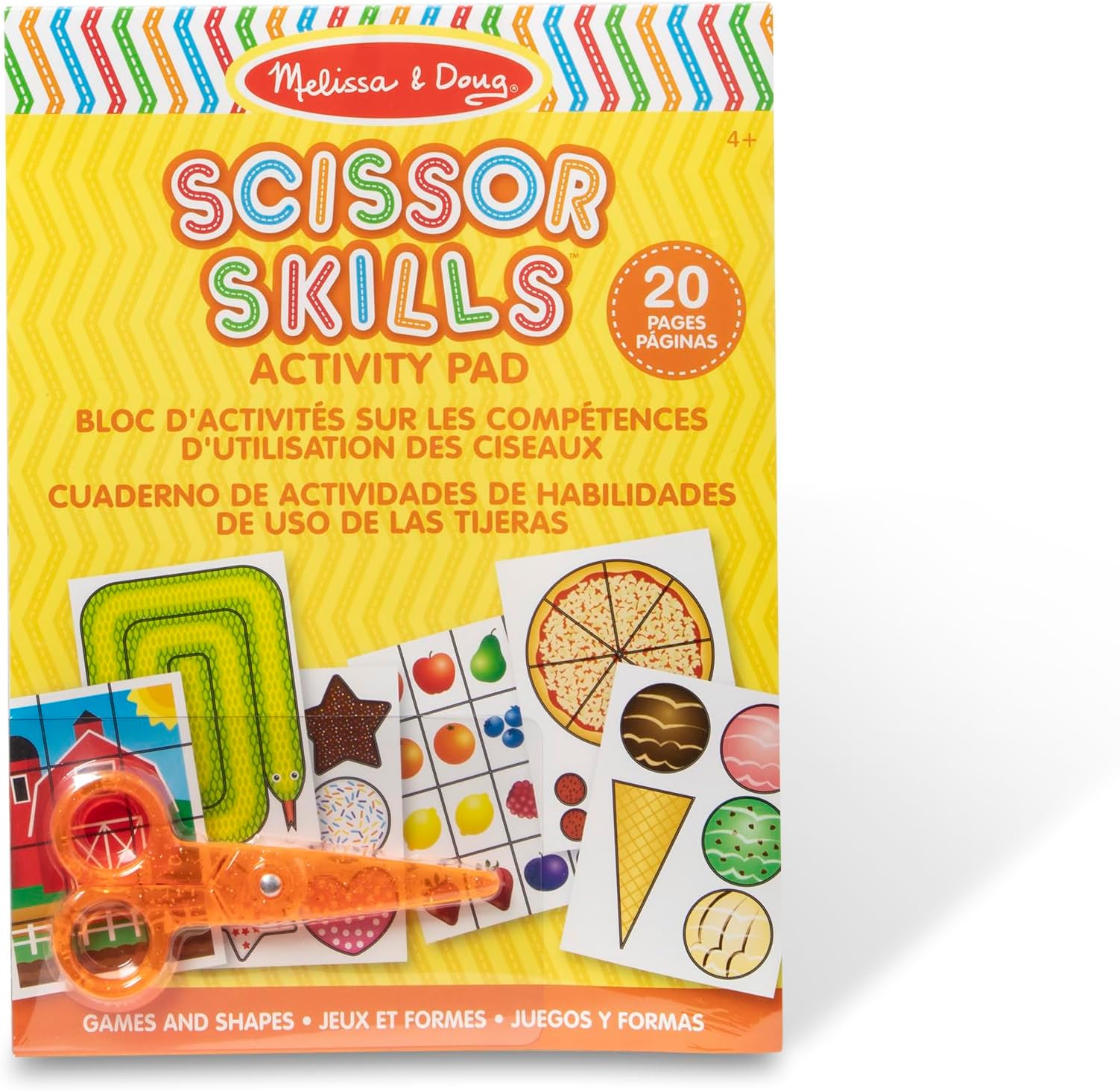 Melissa & Doug Scissor Skills Pad Activity Pad, Multicolor, 2304